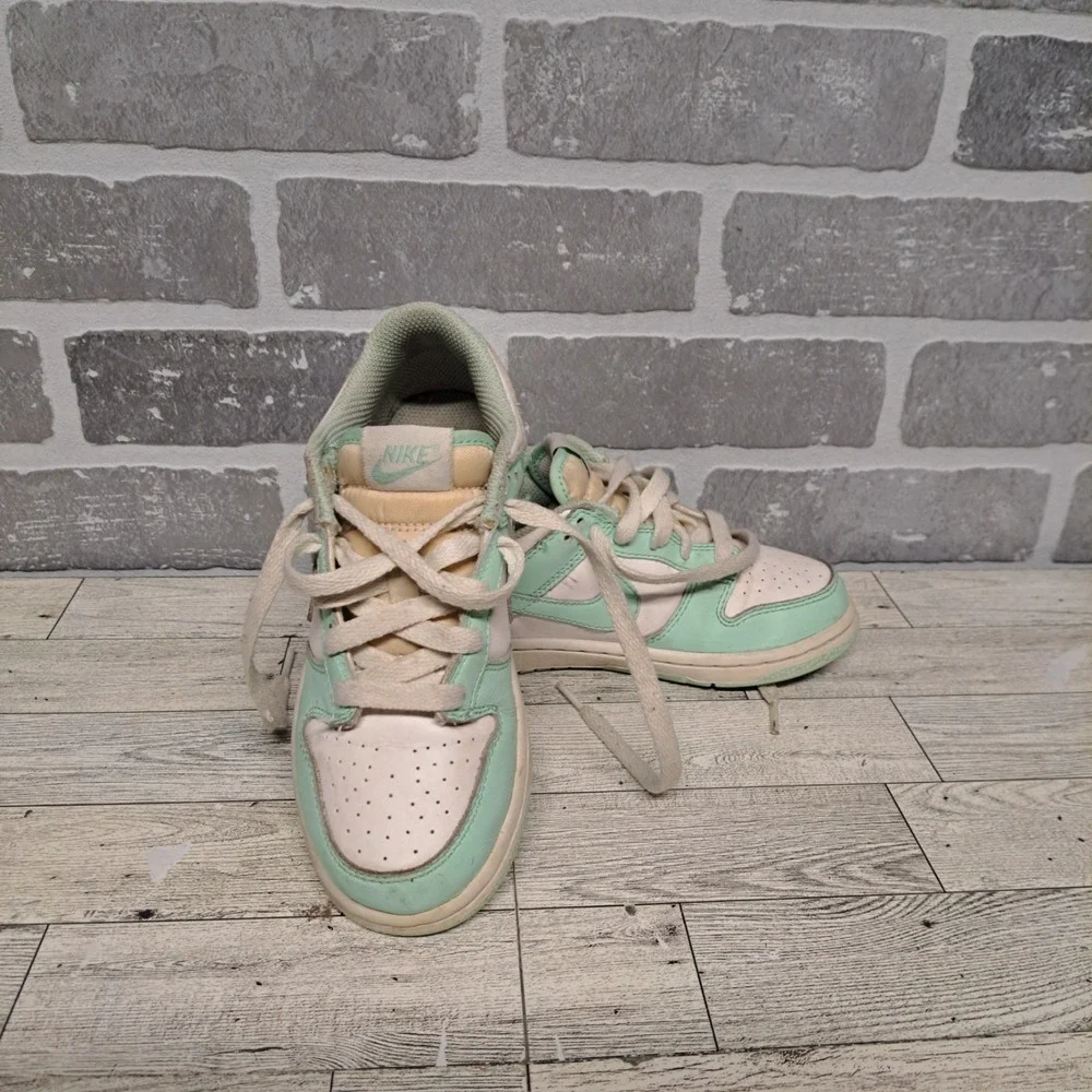 Nike Shoes Dunk Low Mint Foam Teal‎ White Sneakers Size 1Y